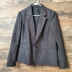 **Gently Worn** Black/Red denim suit